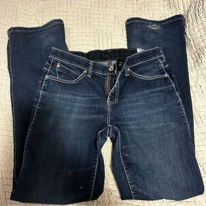 Dark blue Q-baby bootcut jeans mid rise